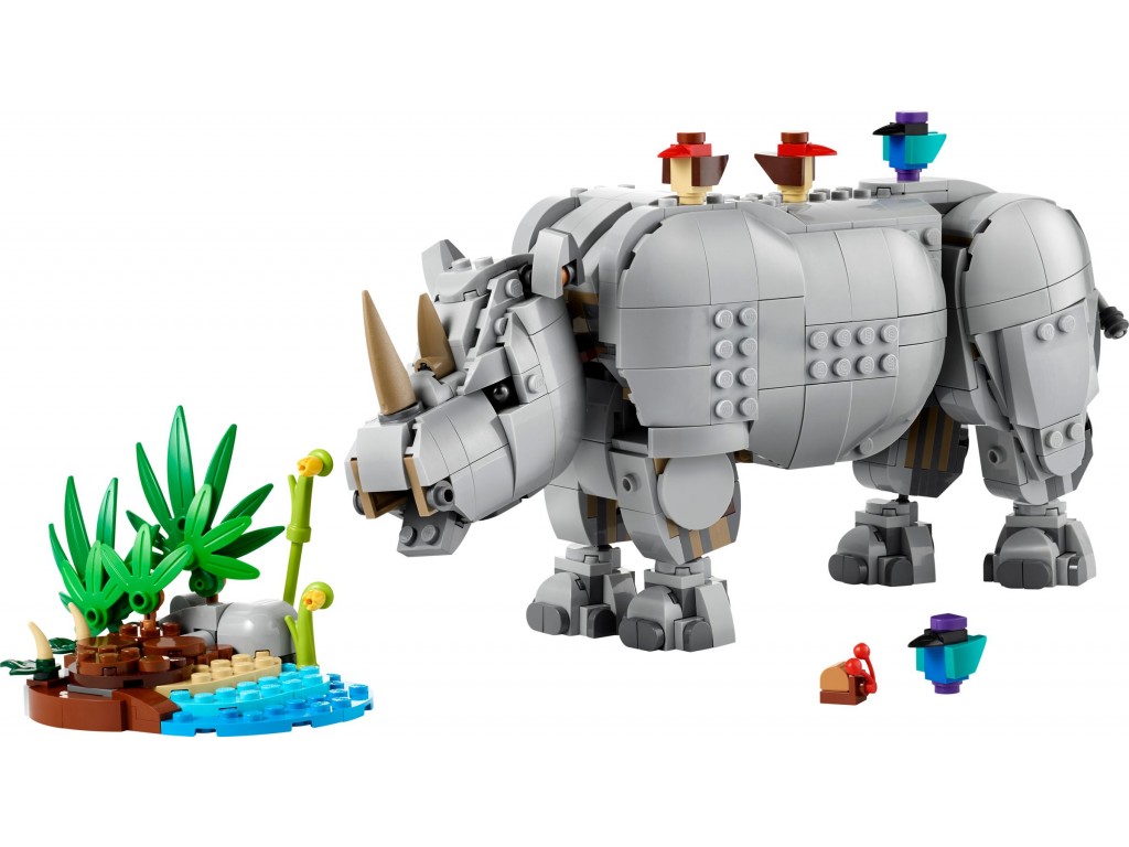 31171 LEGO Creator Дикие животные: Величественный носорог с птицами 3 в 1