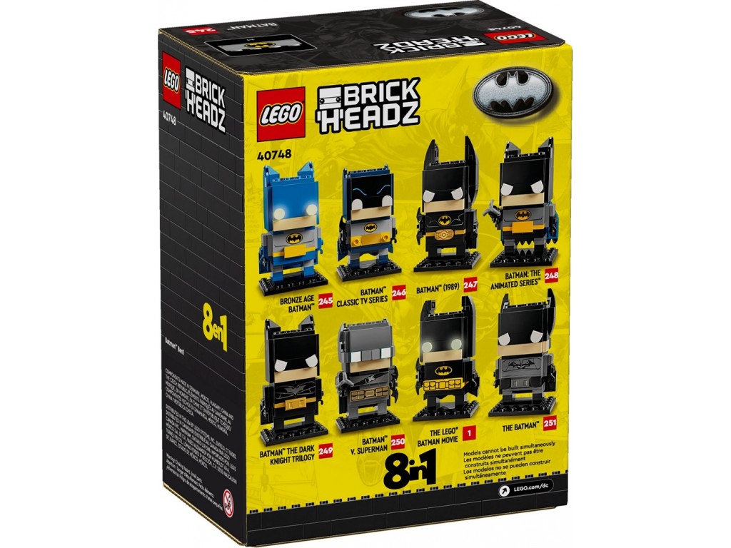 40748 Lego BrickHeadz Фигурка Бэтмена 8 в 1