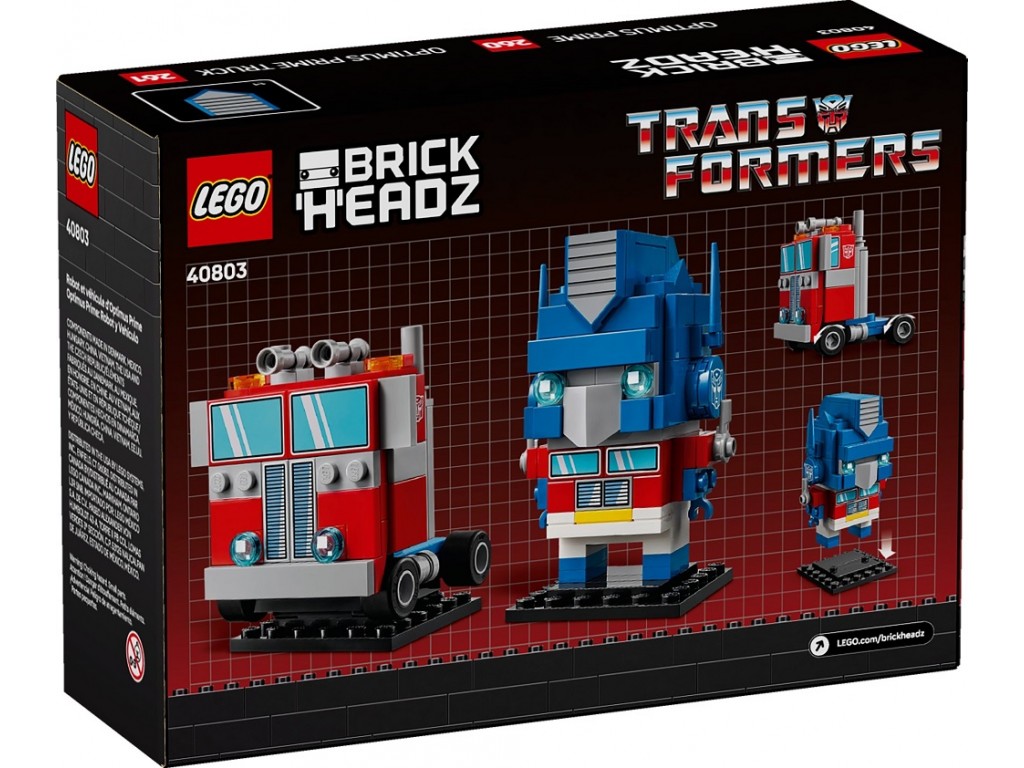 40803 Lego BrickHeadz Трансформер Оптимус Прайм и машина