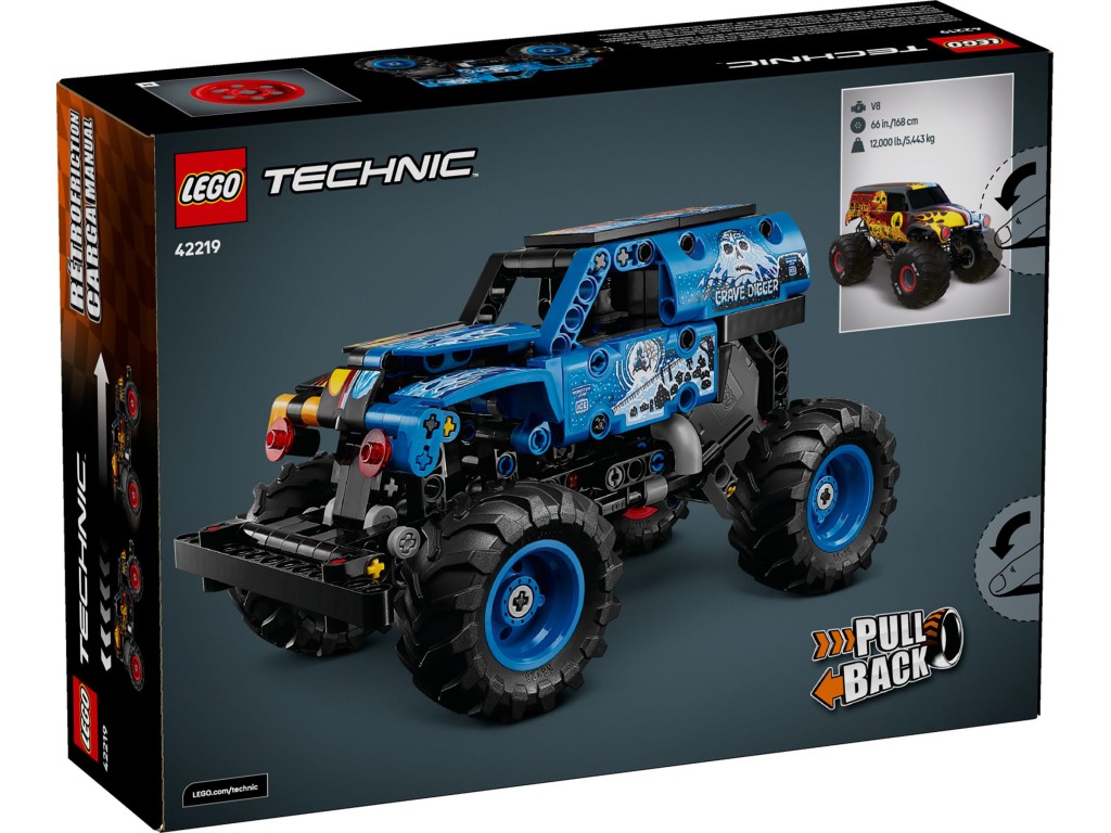 42219 LEGO Technic Monster Jam Grave Digger Огонь и лед