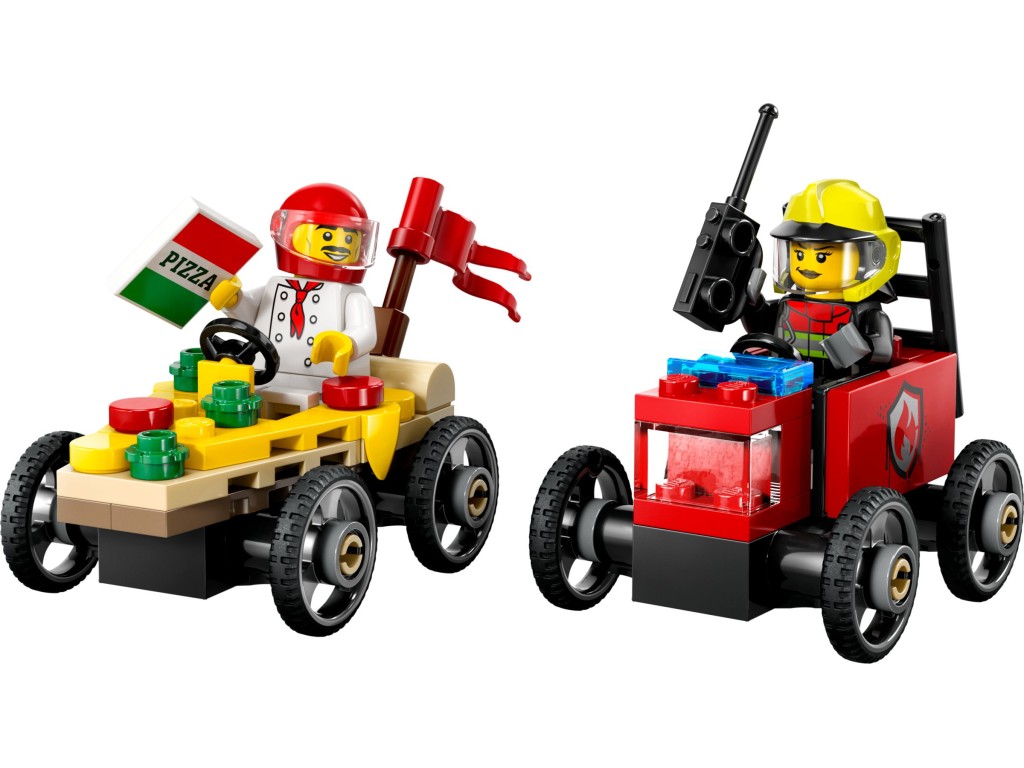 60458 LEGO City Набор гоночных машин «Пицца против пожарной машины»