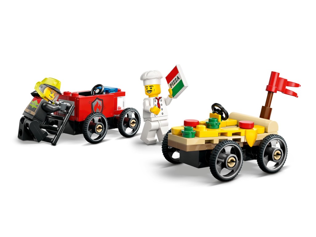 60458 LEGO City Набор гоночных машин «Пицца против пожарной машины»