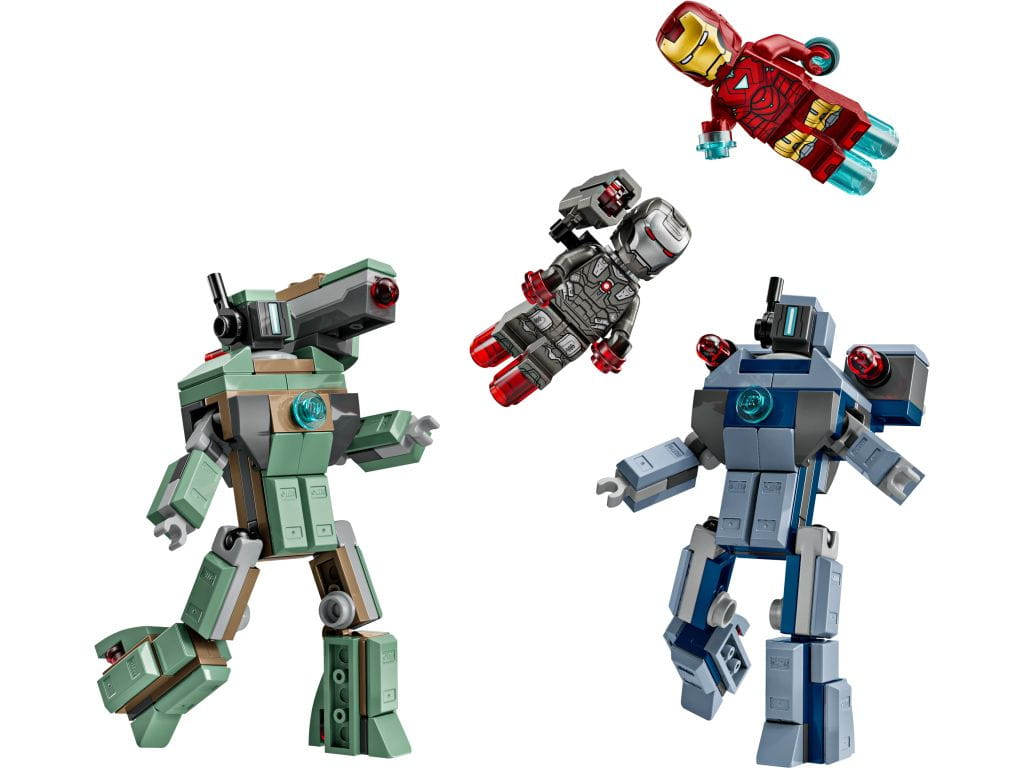 76320 LEGO Marvel Железный человек и Военная машина против дронов-молотов