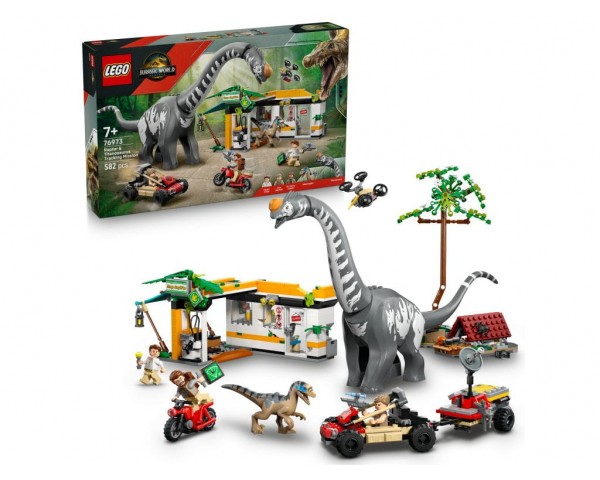 76973 LEGO Jurassic World Миссия по отслеживанию велоцираптора и титанозавра