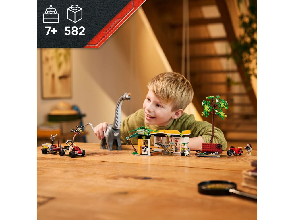 76973 LEGO Jurassic World Миссия по отслеживанию велоцираптора и титанозавра