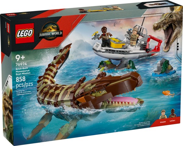 76974 LEGO Jurassic World Миссия на лодке с Мозазавром
