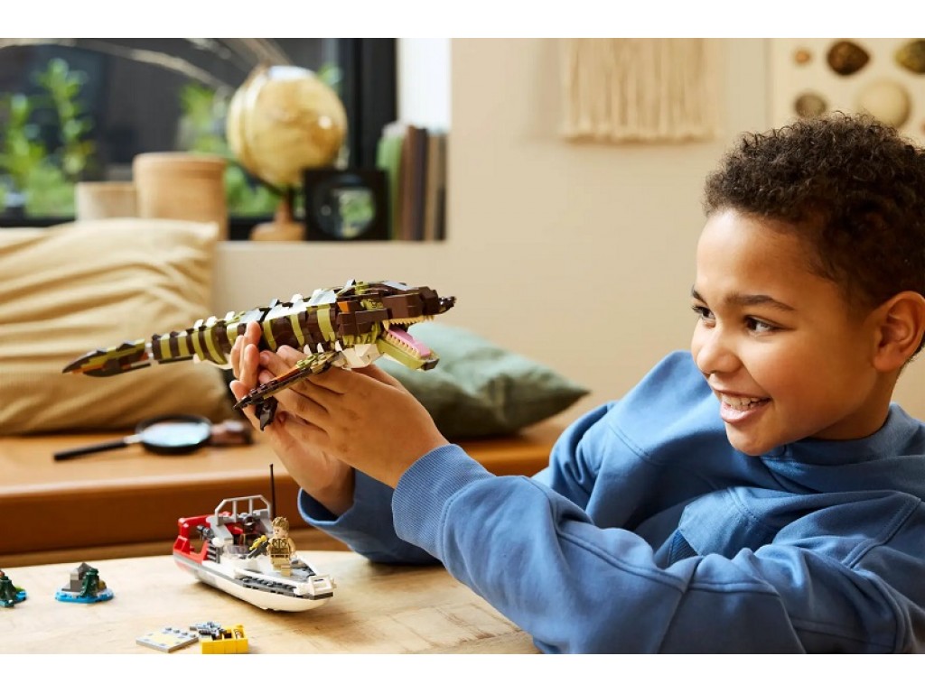 76974 LEGO Jurassic World Миссия на лодке с Мозазавром