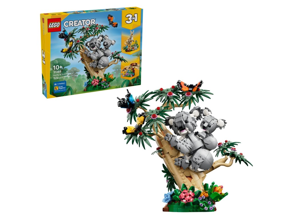 31388 LEGO Creator Дикие животные: Семейство коал 3 в 1 31388 LEGO Creator Дикие животные: Семейство коал 3 в 1
