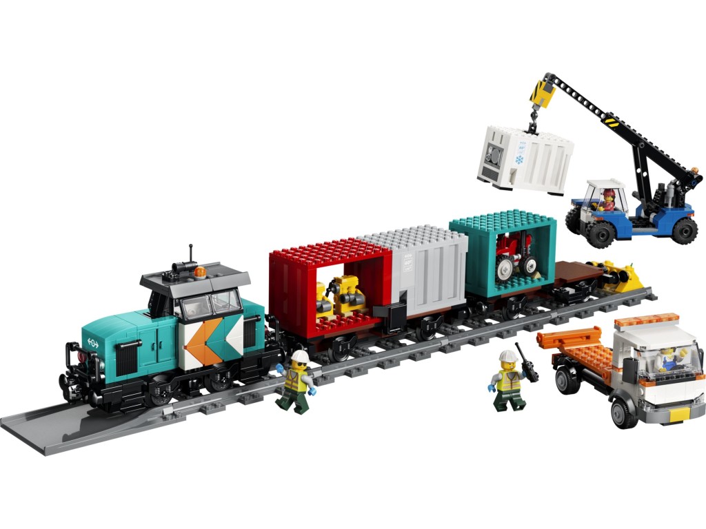 60509 LEGO City Портовый грузовой поезд с краном и грузовиком
