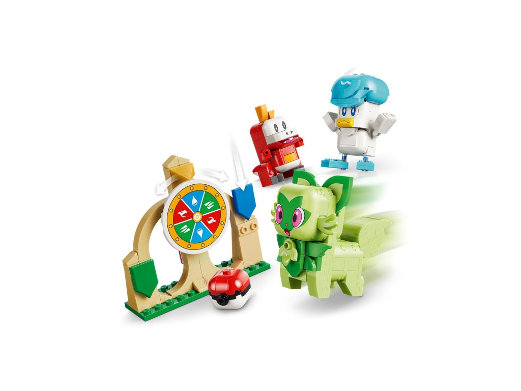 72158 LEGO Pokemon Smart Play Спригатито, Фуэкоко и Кваксли сражаются друг с другом
