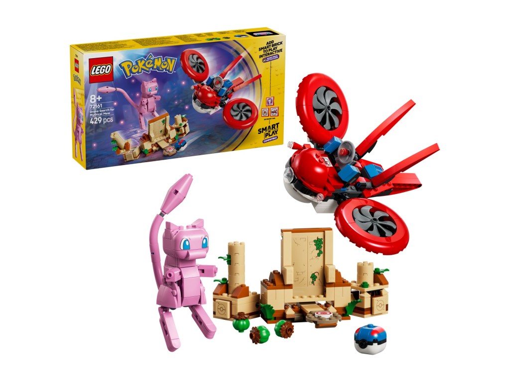 72161 LEGO Pokemon Smart Play Поиск мифического Мью с помощью дронов 72161 LEGO Pokemon Smart Play Поиск мифического Мью с помощью дронов