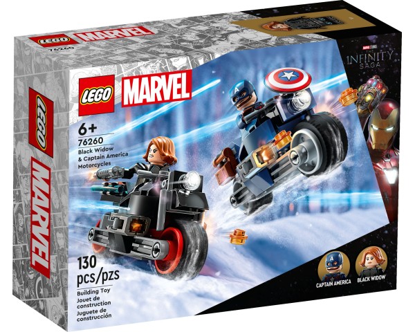 76260 LEGO Marvel Черная вдова и Капитан Америка на мотоциклах