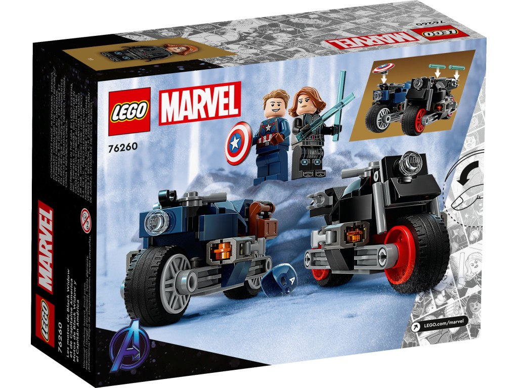 76260 LEGO Marvel Черная вдова и Капитан Америка на мотоциклах