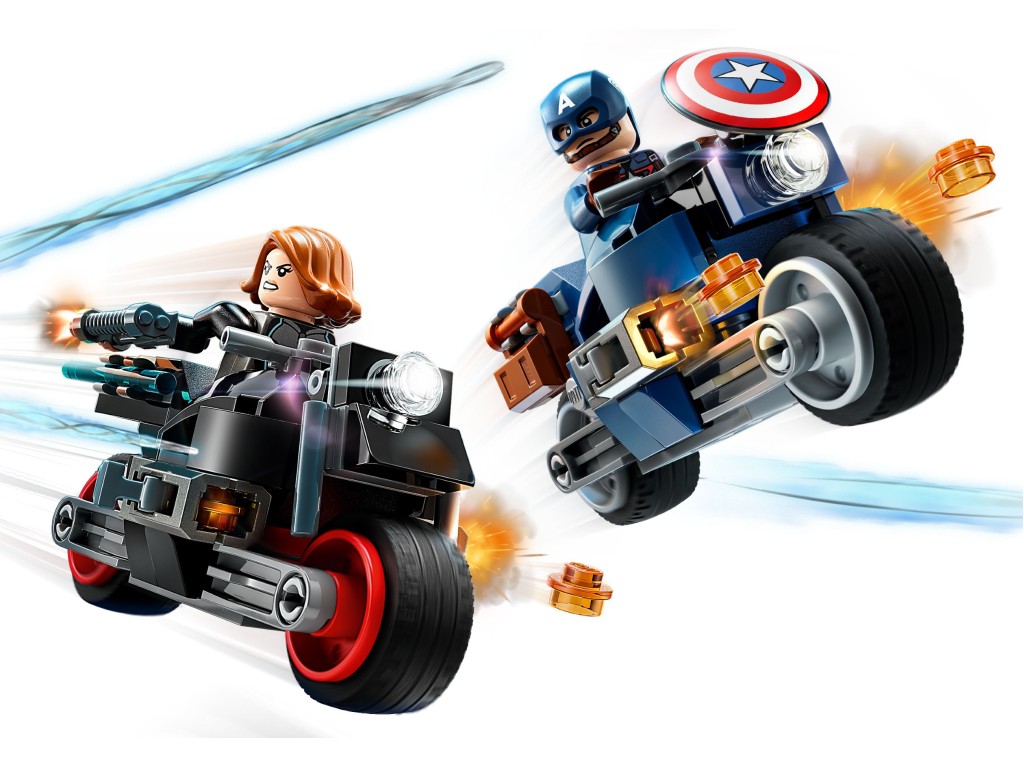 76260 LEGO Marvel Черная вдова и Капитан Америка на мотоциклах