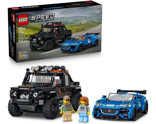 77264 LEGO Speed Champions Jaguar Project 7 и Land Rover Defender