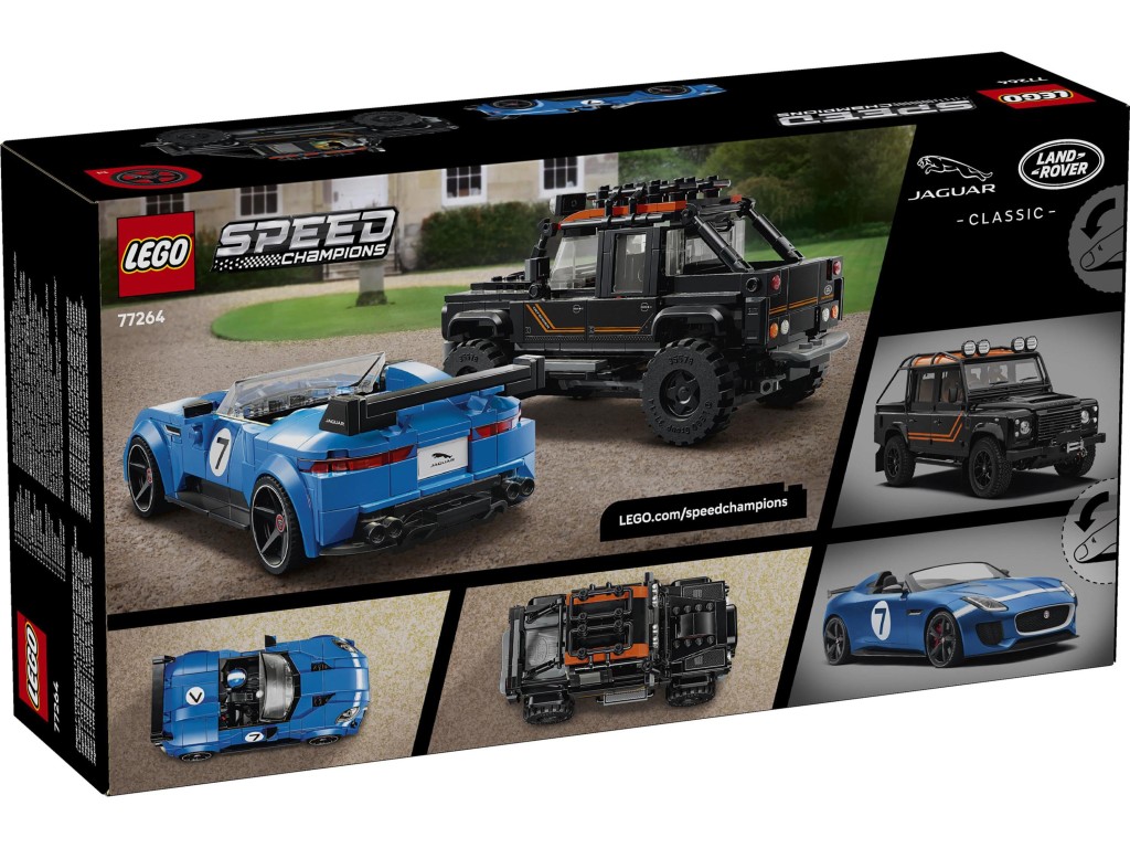 77264 LEGO Speed Champions Jaguar Project 7 и Land Rover Defender