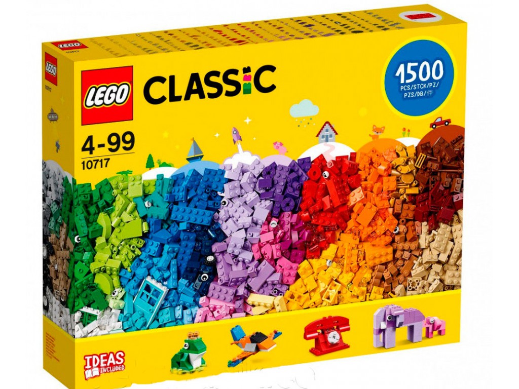 10717 Экстра большая коробка с кубиками 1500 деталей Lego Classic