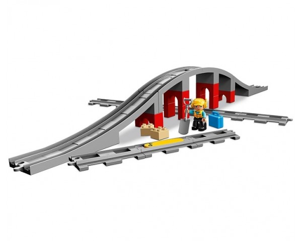 Конструктор LEGO Duplo 10872 Железнодорожный мост и рельсы