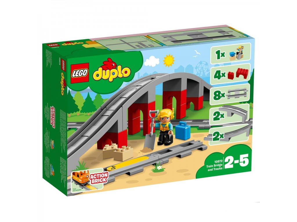 10872 Железнодорожный мост и рельсы Lego Duplo