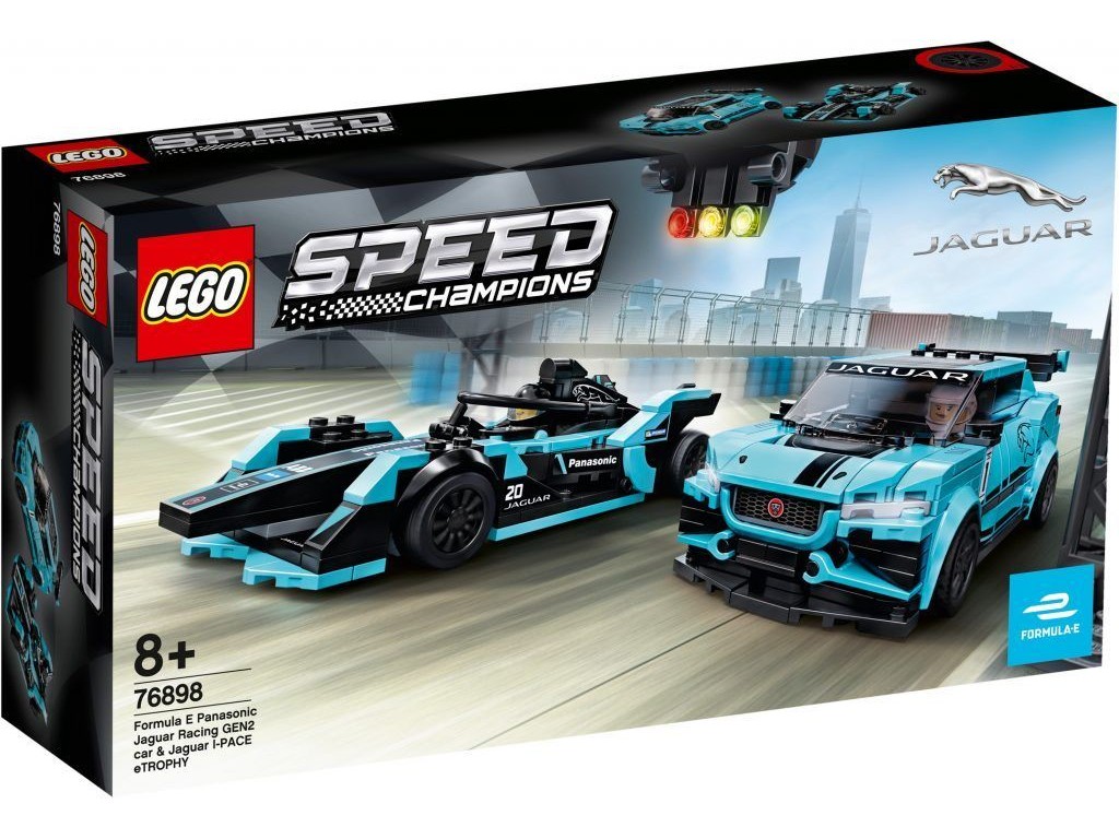 76898 Formula E Panasonic Jaguar Racing GEN2 car & Jaguar I-PACE eTROPHY Lego Speed Champions