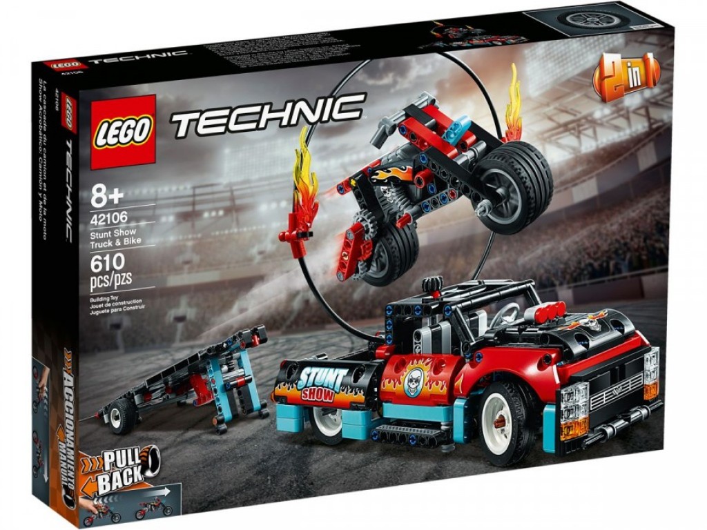 42106 Шоу трюков на грузовиках и мотоциклах Lego Technic