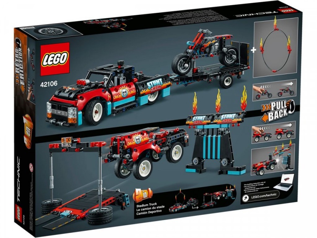 42106 Шоу трюков на грузовиках и мотоциклах Lego Technic
