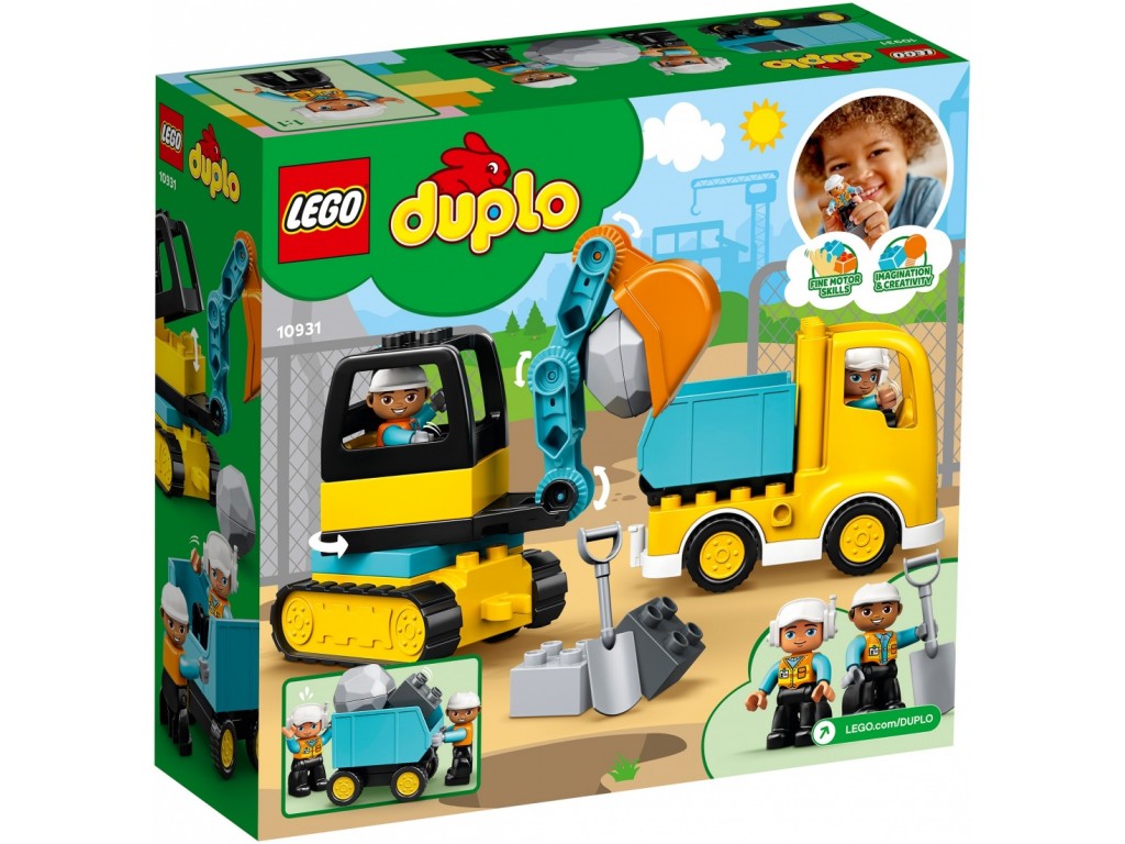 LEGO Duplo 10931 Грузовик и гусеничный экскаватор