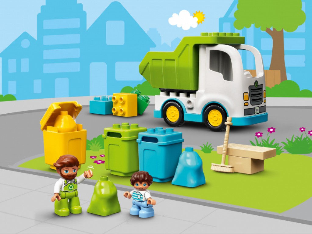 LEGO Duplo 10945 Мусоровоз и контейнеры для раздельного сбора мусора