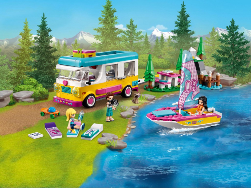 41681 Lego Friends Лесной дом на колесах и парусная лодка