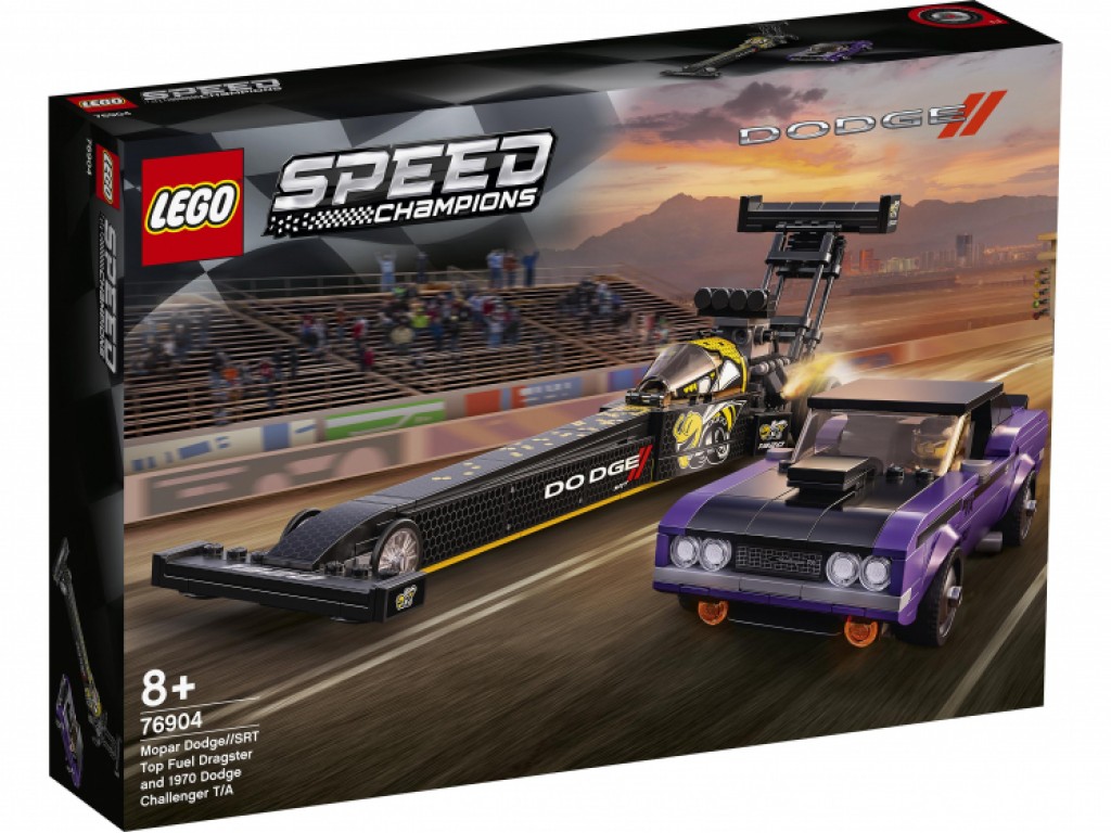 76904 Lego Speed Champions Mopar Dodge SRT Top Fuel Dragster and 1970 Dodge Challenger TA