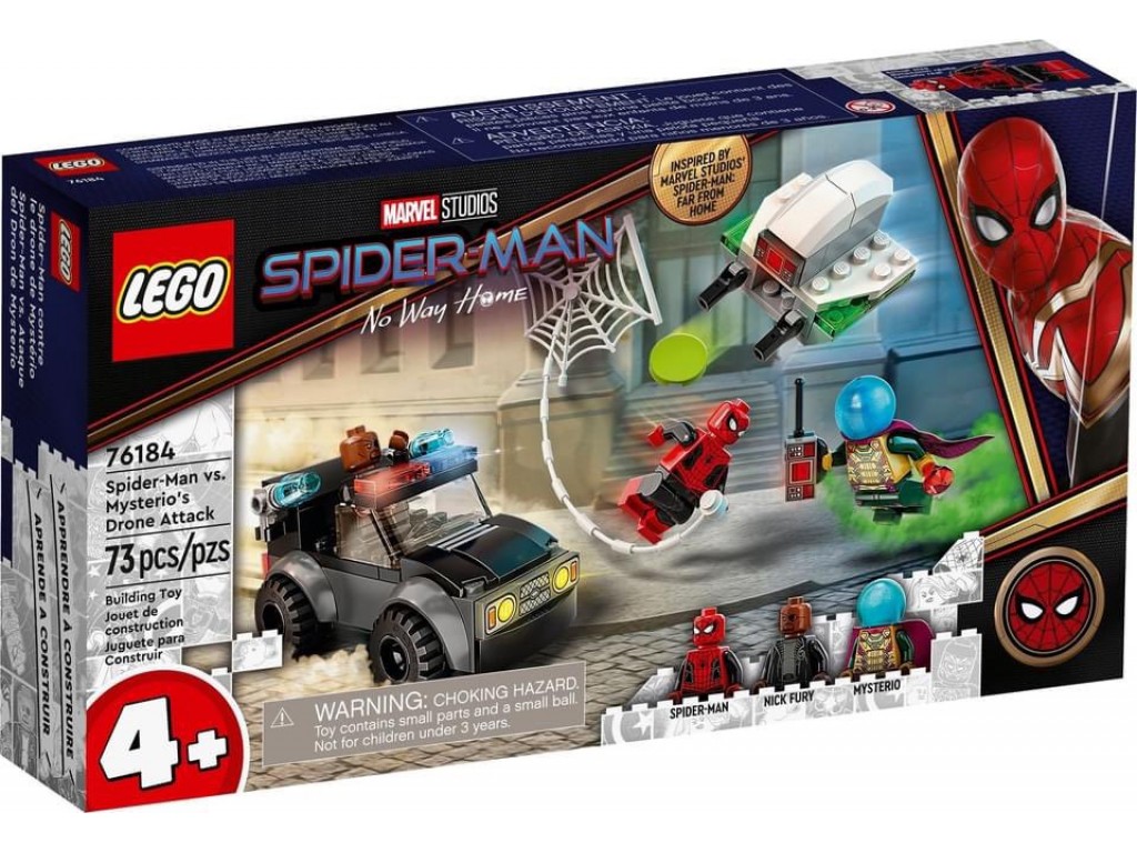 Конструктор LEGO Super Heroes 76184 Человек-паук против атаки дронов Мистерио