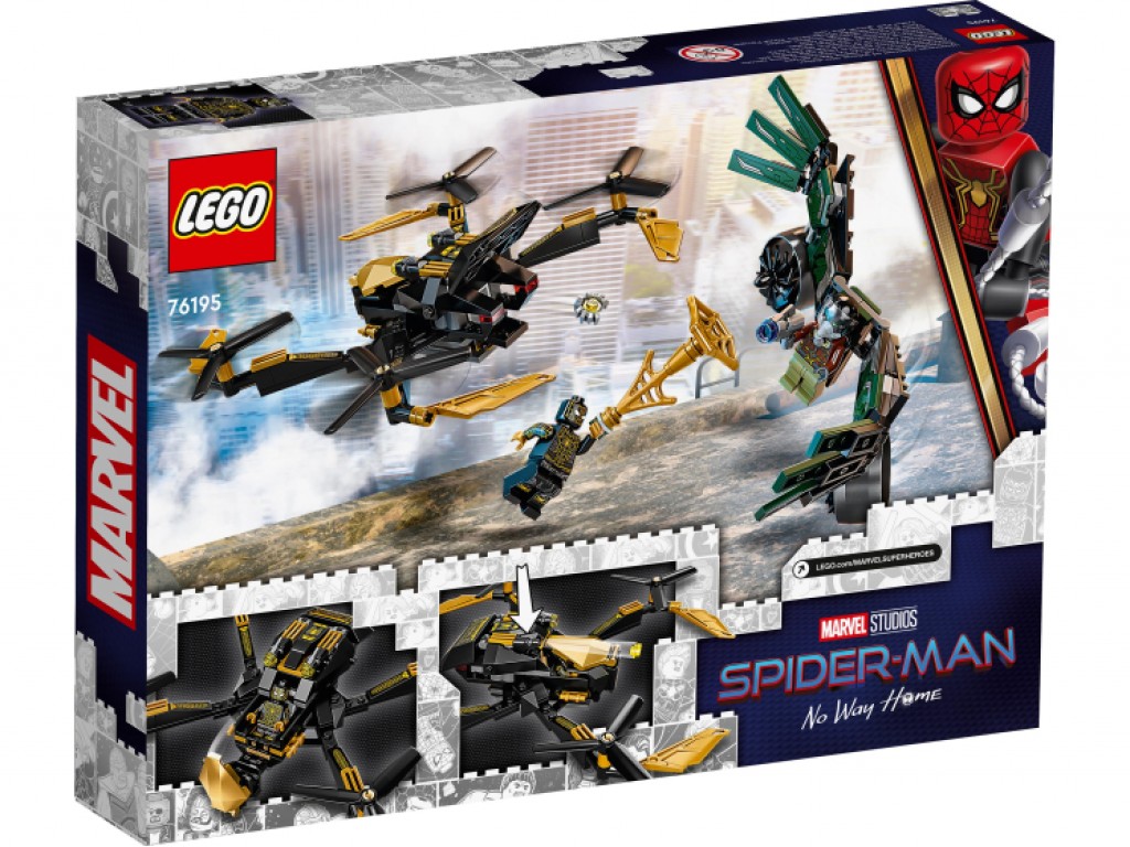 Конструктор LEGO Super Heroes 76195 Дуэль дронов Человека-Паука