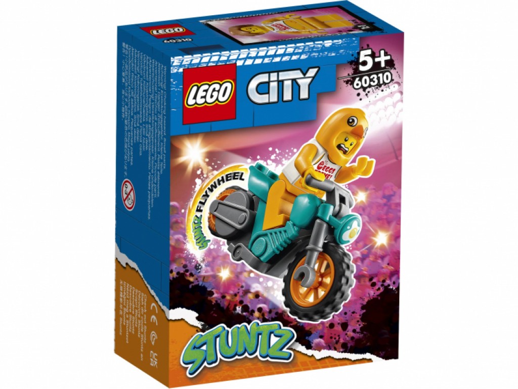 60310 Lego City Трюковый мотоцикл с цыплёнком
