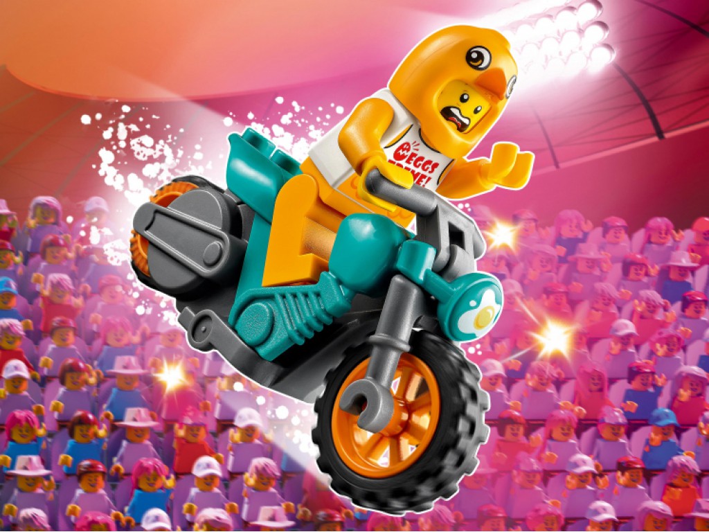 60310 Lego City Трюковый мотоцикл с цыплёнком