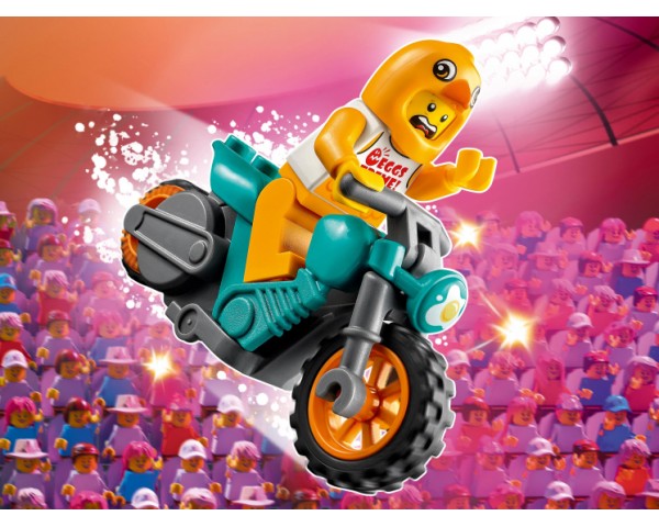 Конструктор LEGO City 60310 Трюковый мотоцикл с цыплёнком