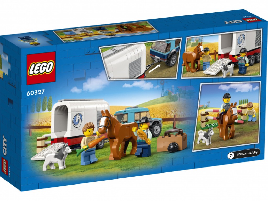 Конструктор LEGO City 60327 Машина с прицепом для лошади
