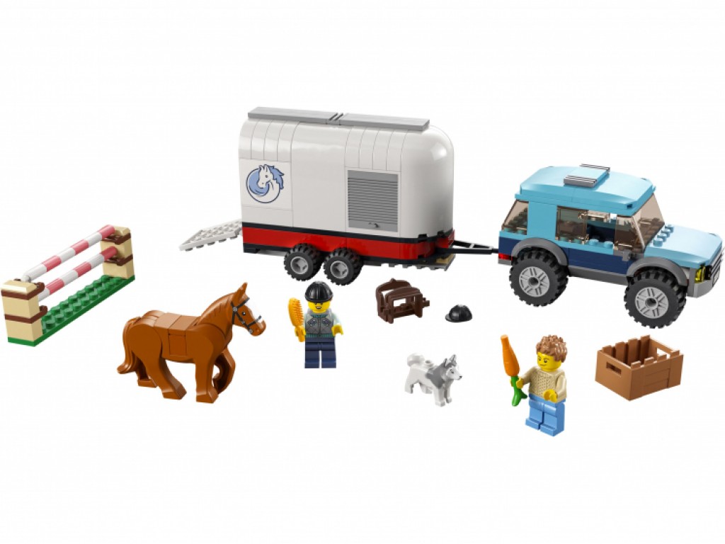 Конструктор LEGO City 60327 Машина с прицепом для лошади
