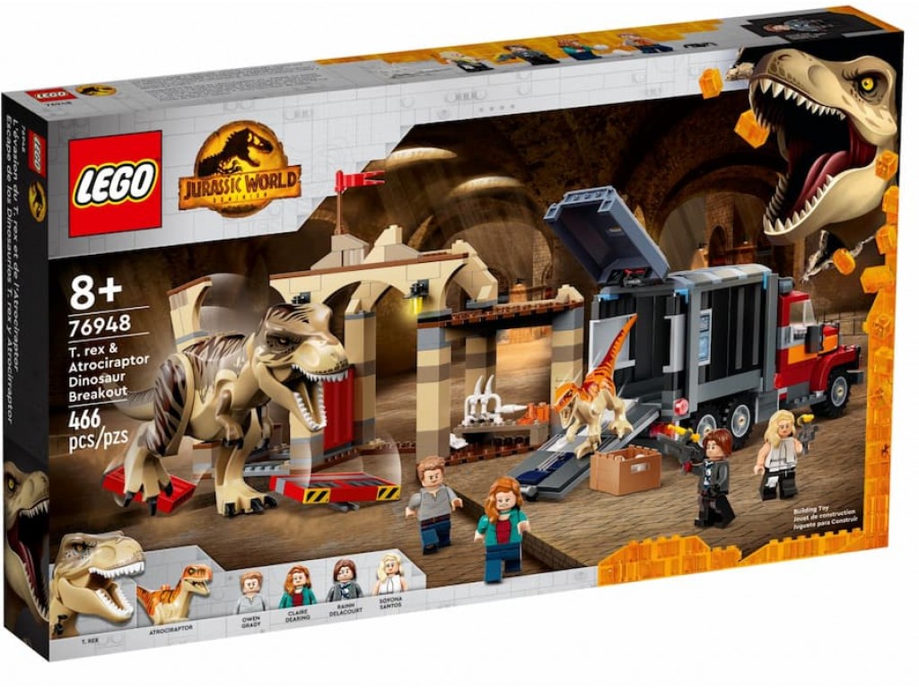Конструктор LEGO Jurassic World 76948 Побег атроцираптора и тираннозавра