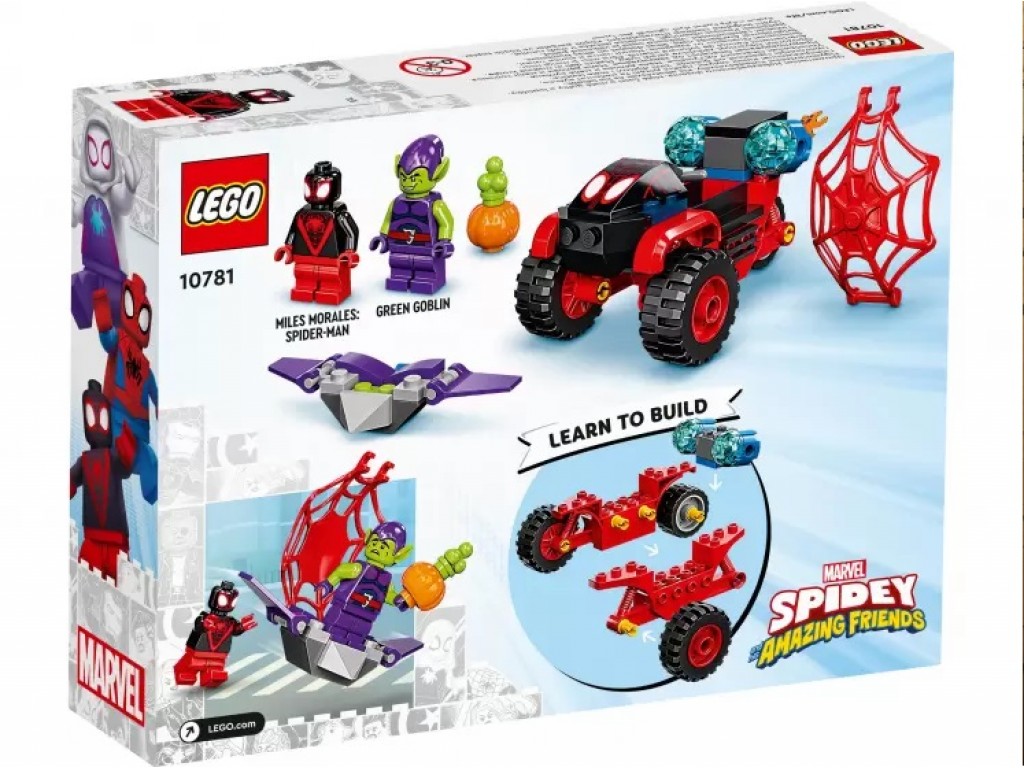 Конструктор LEGO Spidey and Amazing Friends 10781 Майлз Моралес: техно-трайк Человека-Паука