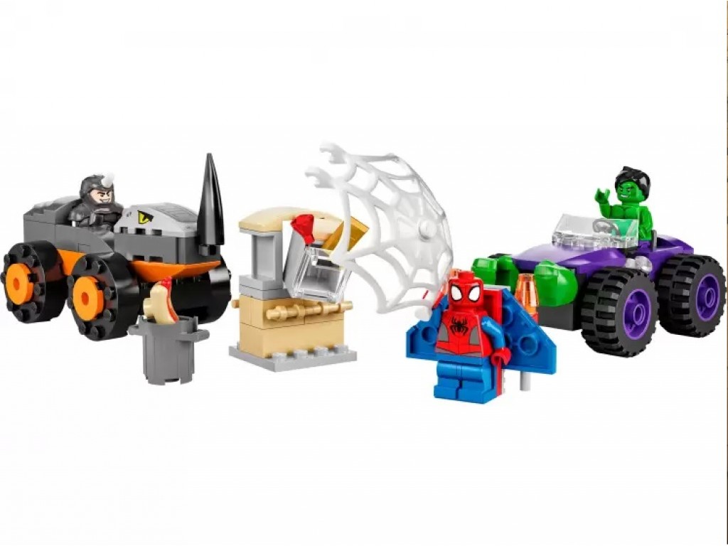 10782 Lego Spidey and Amazing Friends Схватка Халка и Носорога на грузовиках