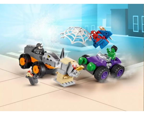10782 Lego Spidey and Amazing Friends Схватка Халка и Носорога на грузовиках