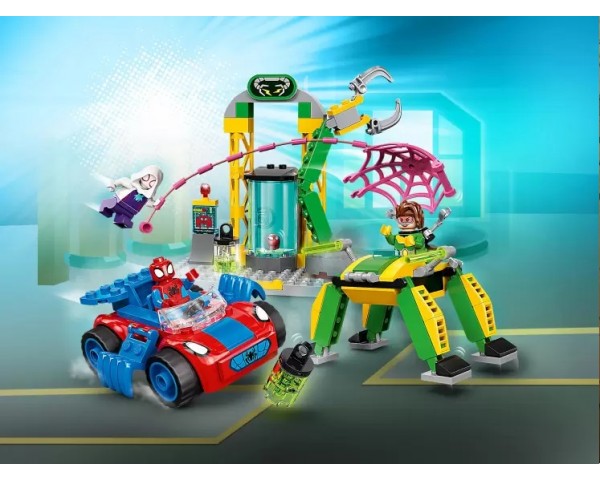Конструктор LEGO Spidey and Amazing Friends 10783 Человек-Паук в лаборатории Доктора Осьминога