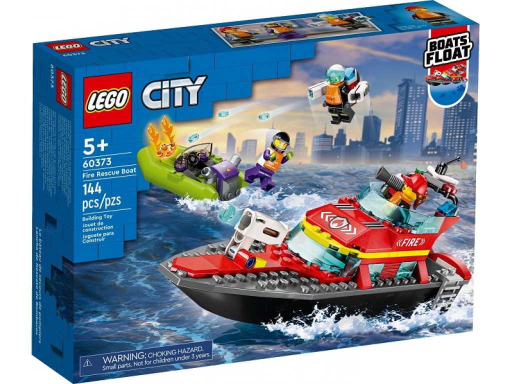LEGO City 60373 Спасательный пожарный катер