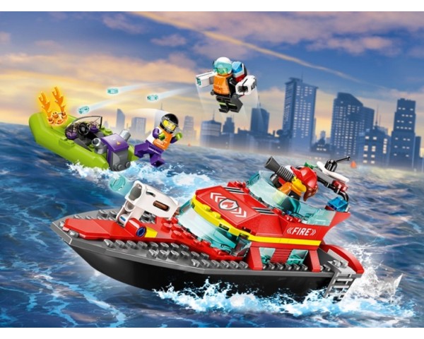 60373 Lego City Спасательный пожарный катер