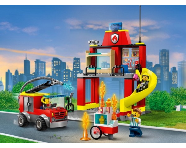 60375 Lego City Пожарная часть и пожарная машина