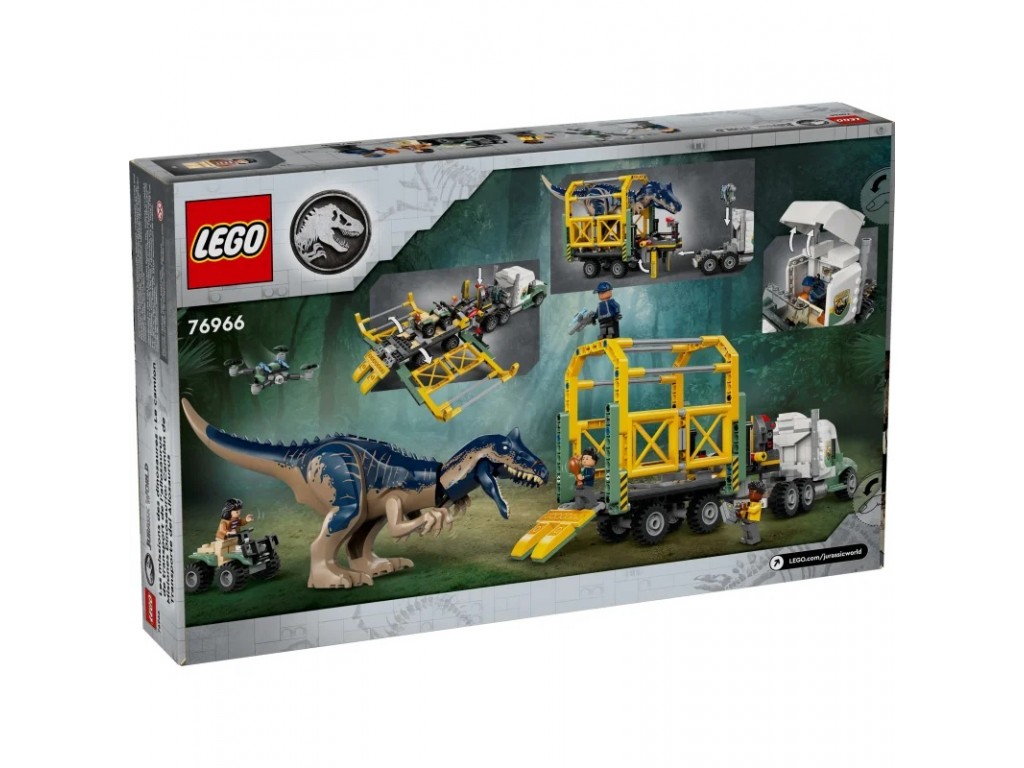 Конструктор LEGO Jurassic World 76966 Грузовик для перевозки аллозавра