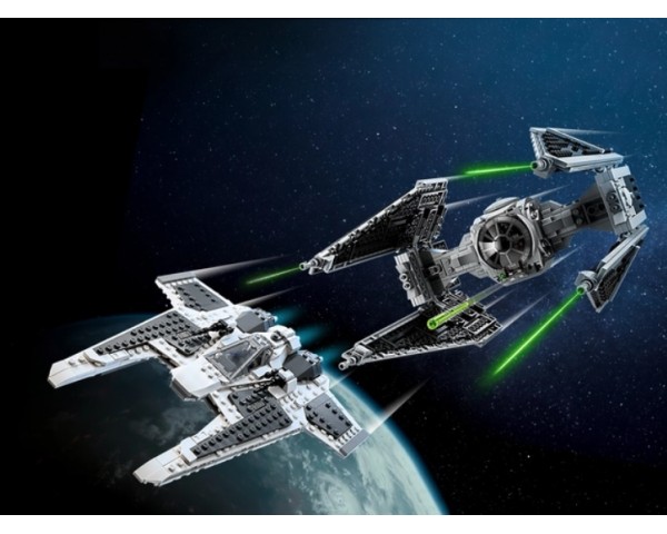 75348 LEGO Star Wars Мандалорский истребитель против Перехватчика TIE