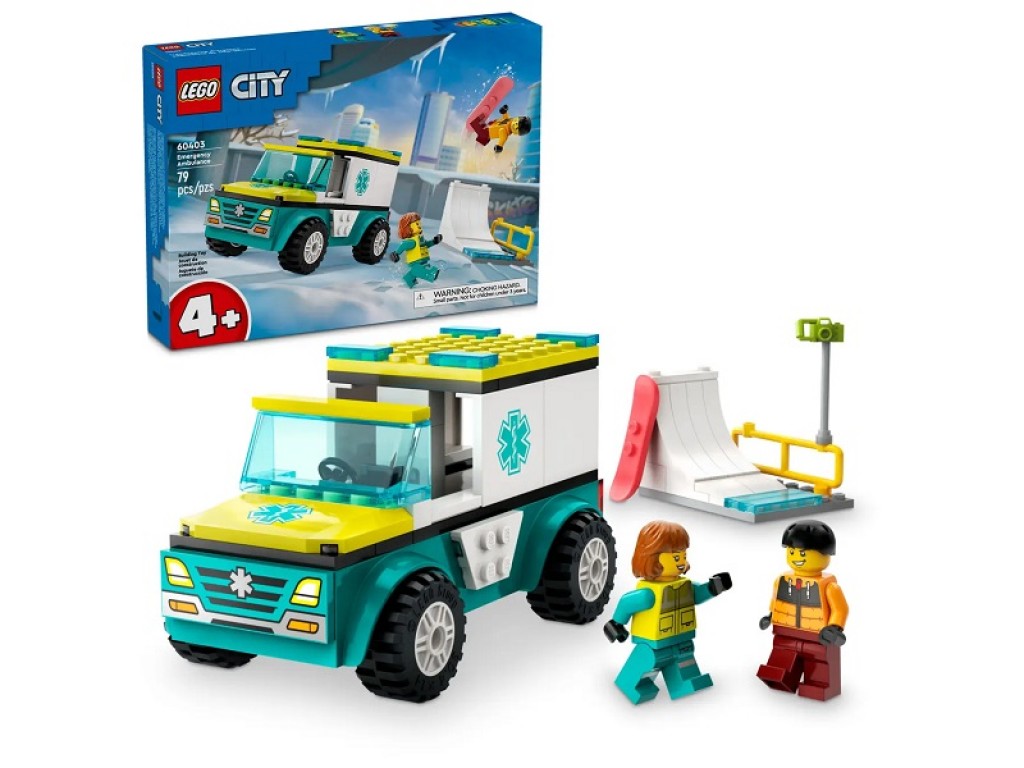 LEGO City 60403 Скорая помощь и сноубордист
