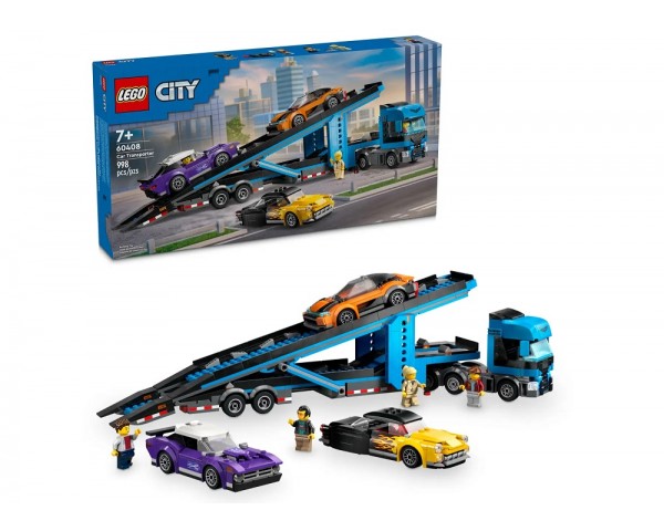 60408 Lego City Грузовик-автовоз со спортивными автомобилями