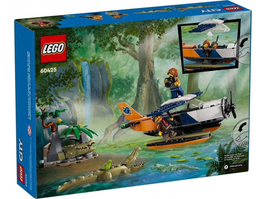 LEGO City 60425 Водный самолет «Исследователь джунглей»